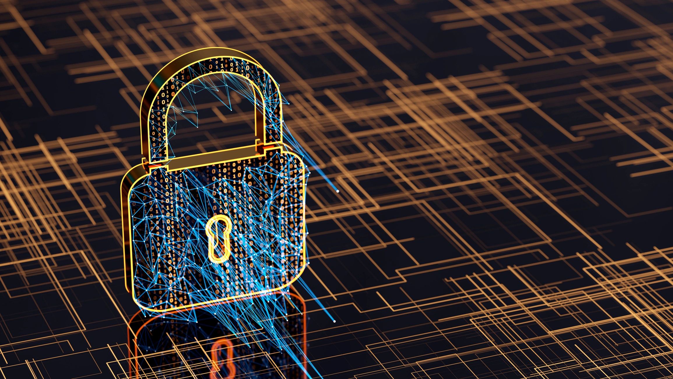 Abstract digital security background representing secure domain management