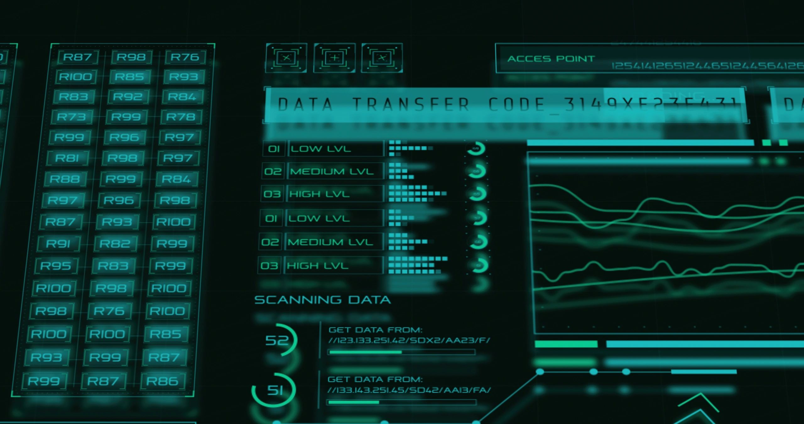 DNS management dashboard interface on a computer screen