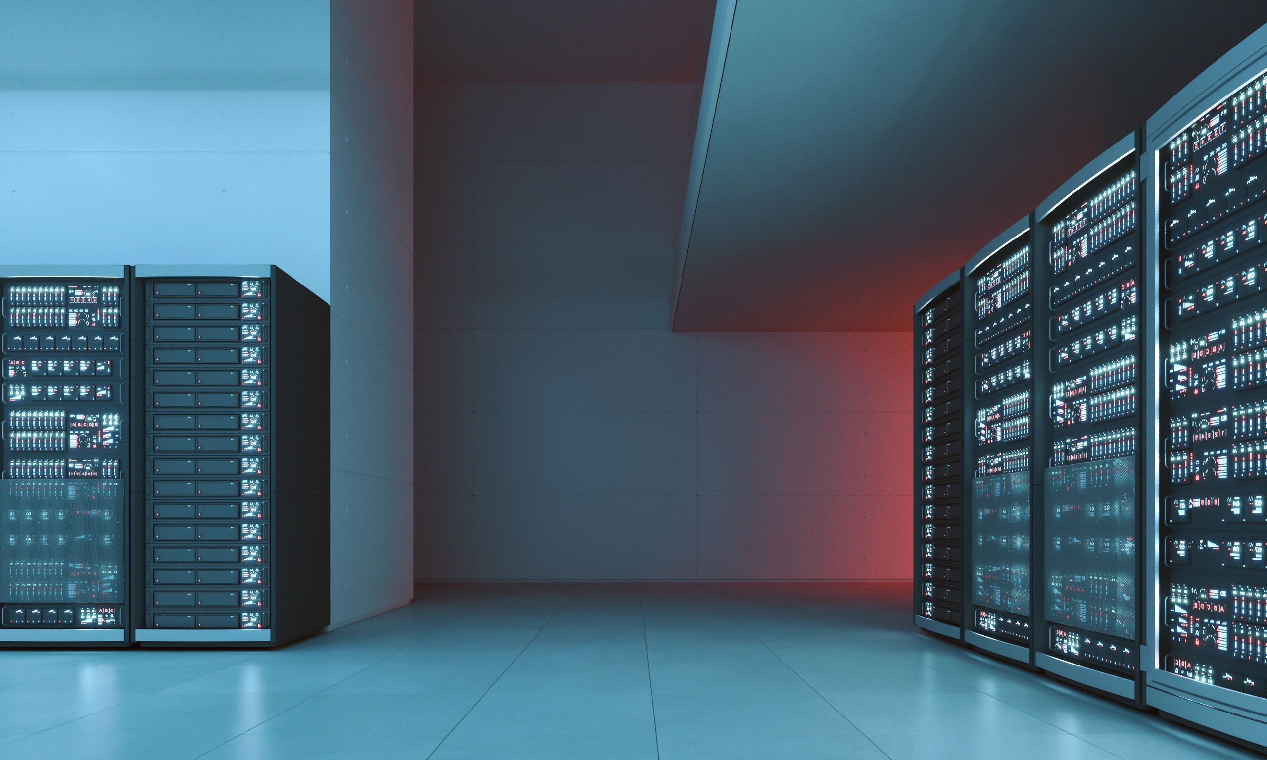 Modern data center server racks representing reliable infrastructure