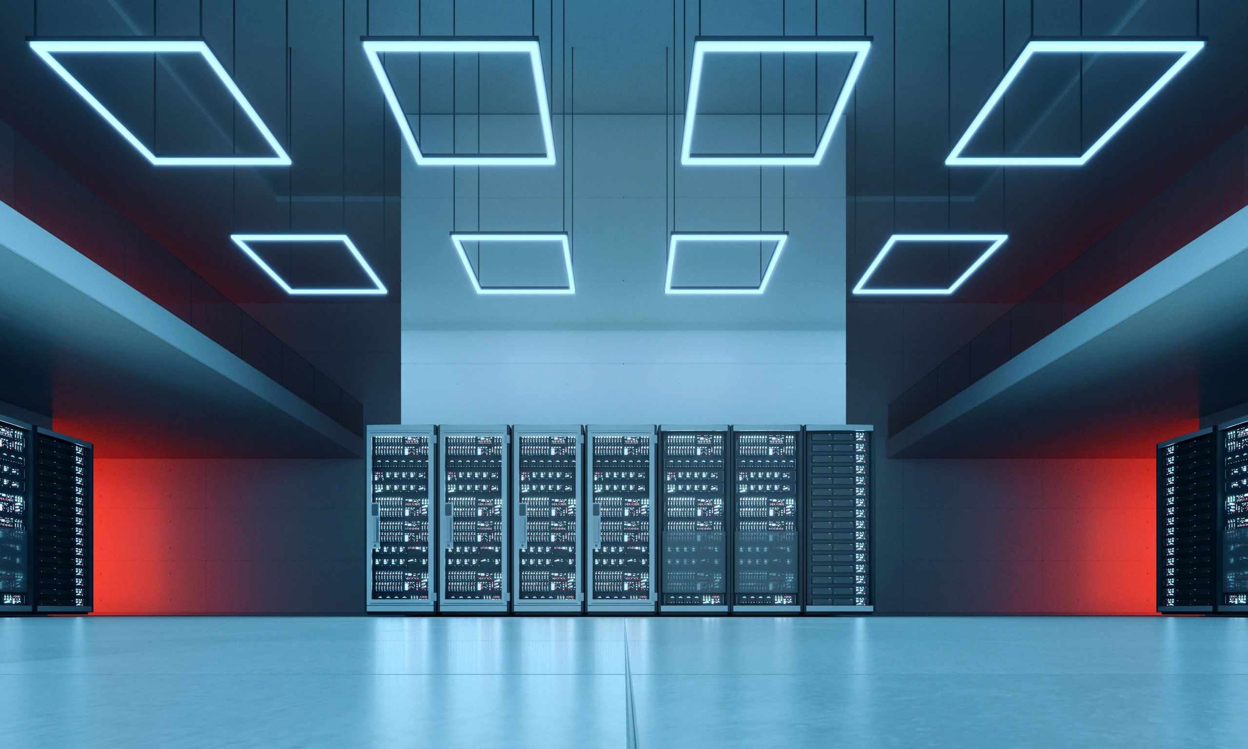 Data center servers representing DNS and infrastructure