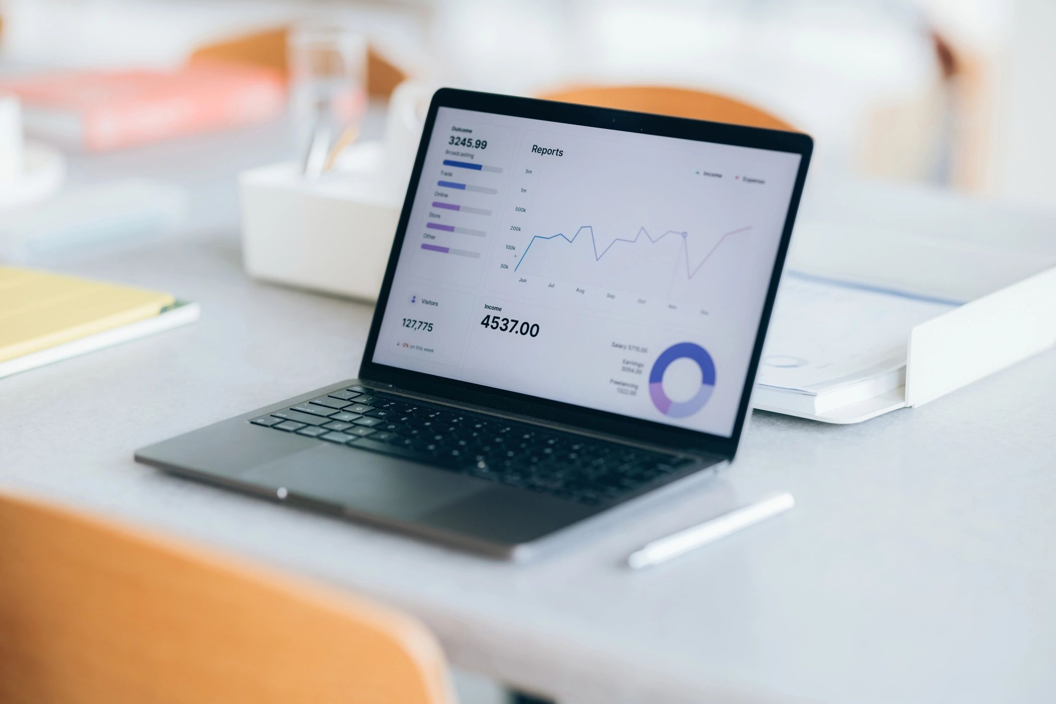 Dashboard-style analytics representing DNS management